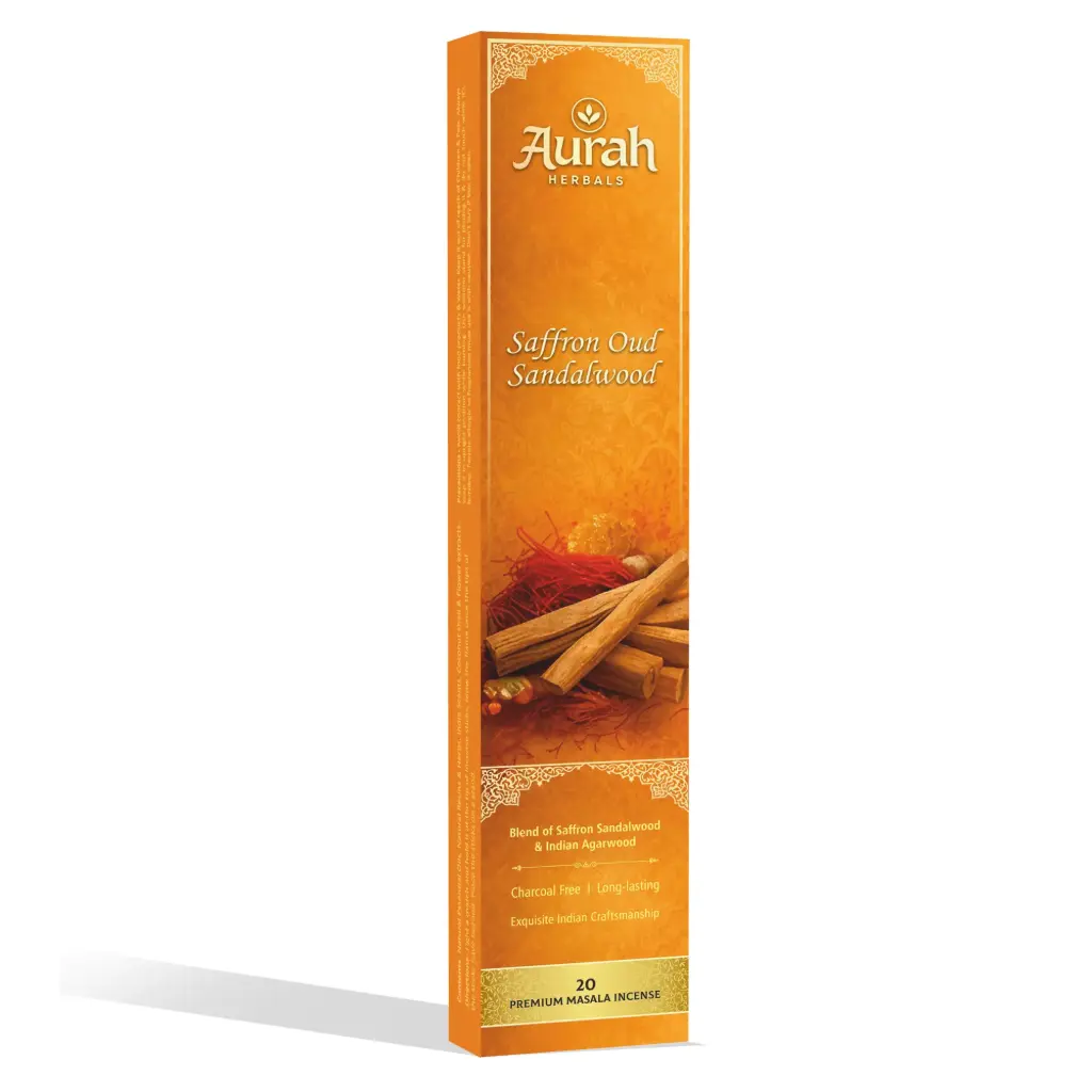 [21009] Aurah Herbals-No3-Saffron Sandalwood Oud(20 Sticks) - 1x8
