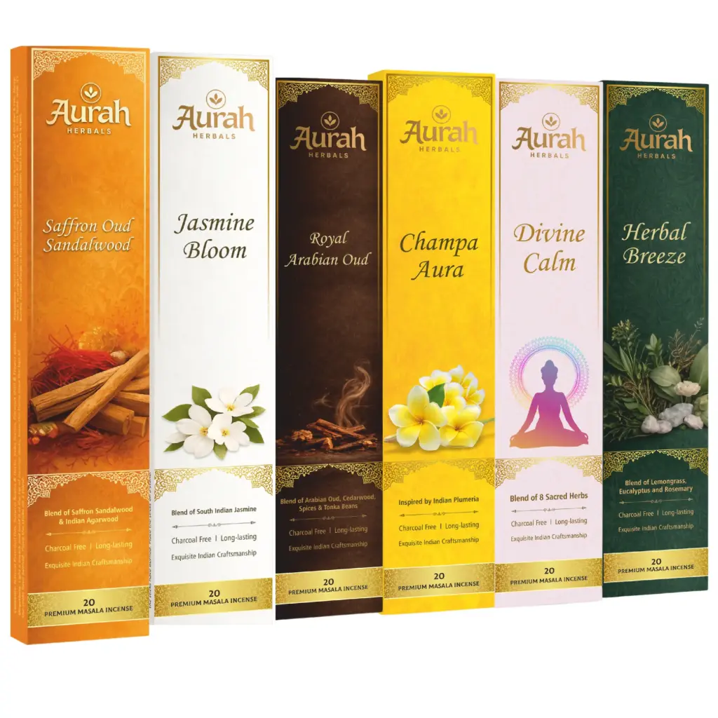 [21010] Aurah Herbals- Multi Fragrance Incense Pack(20 Sticks) - 1x6